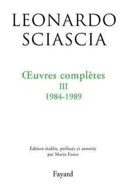 Oeuvres complètes III