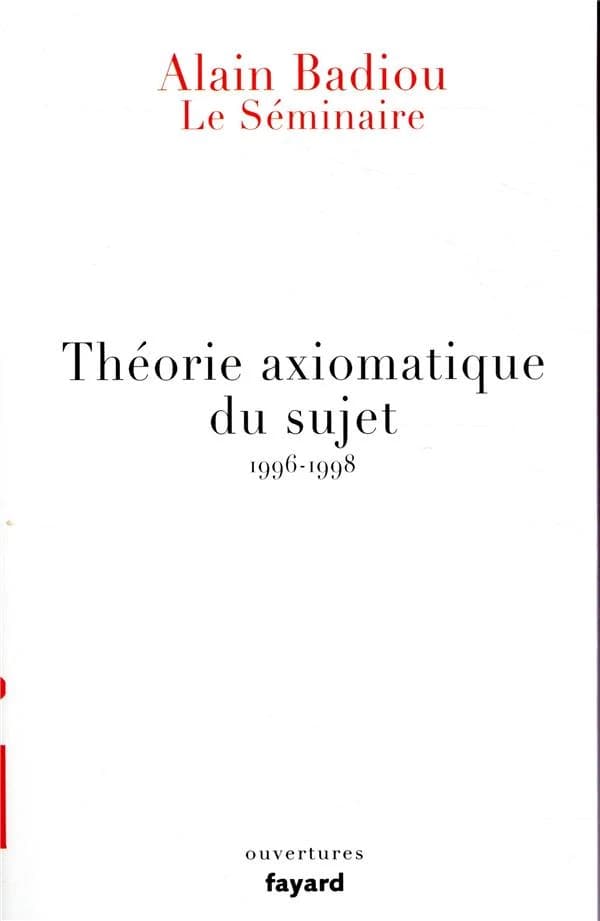 Théorie axiomatique du sujet
