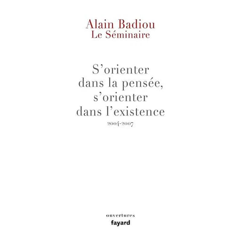 S'orienter dans la pensée, s'orienter dans l'existence