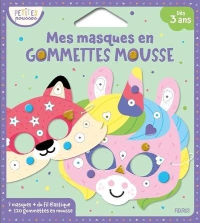 Mes masques en gommettes mousse : petites pousses : dès 3 ans : [Autocollant]