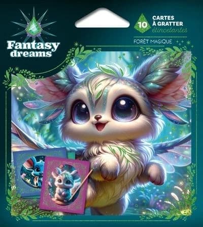 10 cartes à gratter : forêt magique : [Album à colorier]