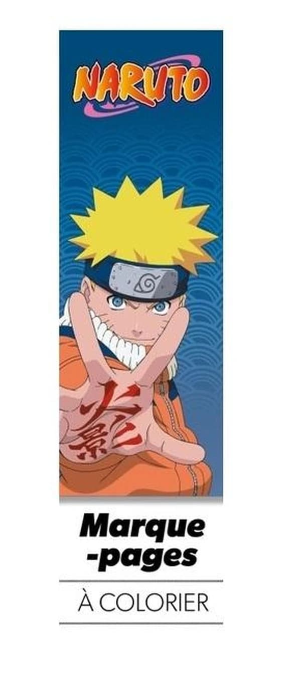 Marque-pages à colorier Naruto : Bleu