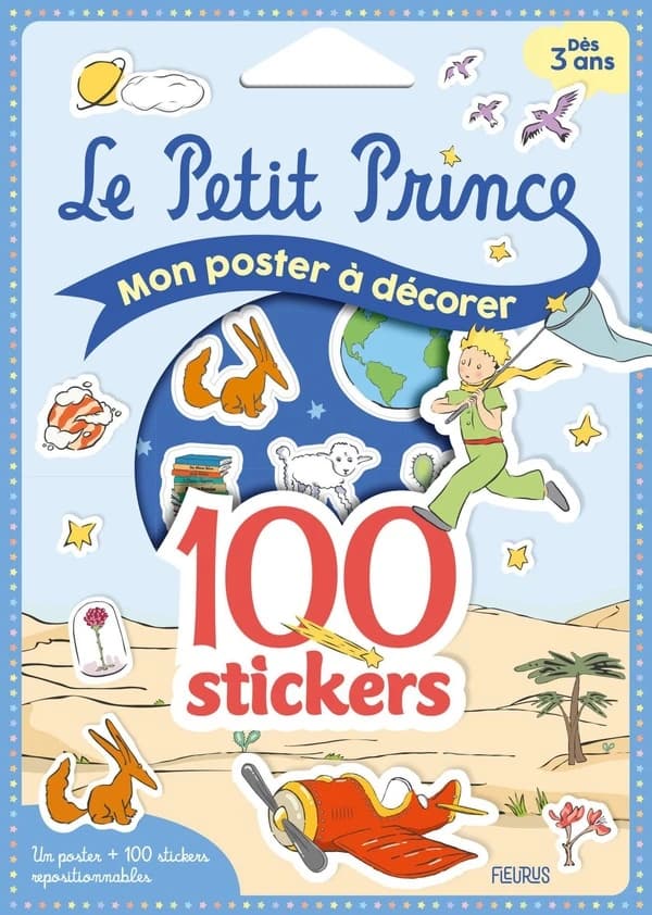 Le Petit Prince : Mon poster à décorer : 100 stickers