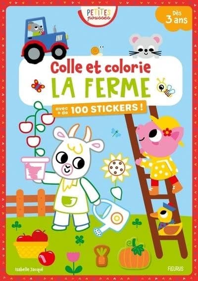 Colle et colorie : La ferme
