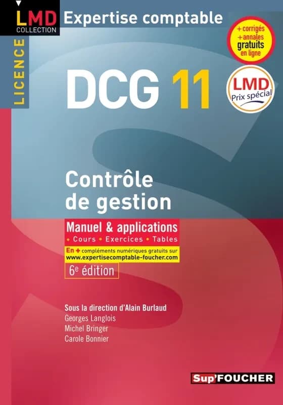 Contrôle de gestion : manuel & applications : cours, exercices, tables (6e éd.)
