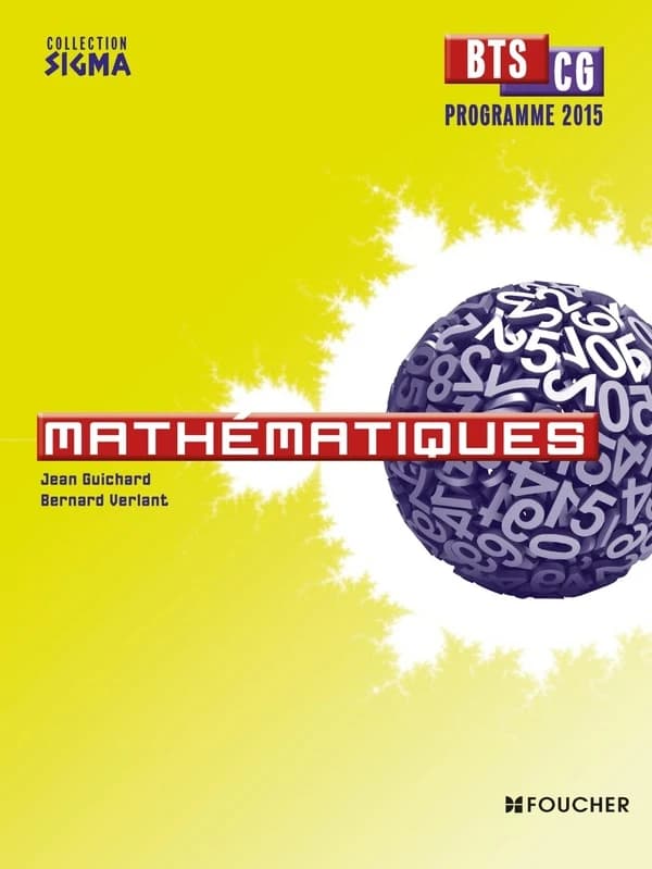 Mathématiques BTS CG programme 2015