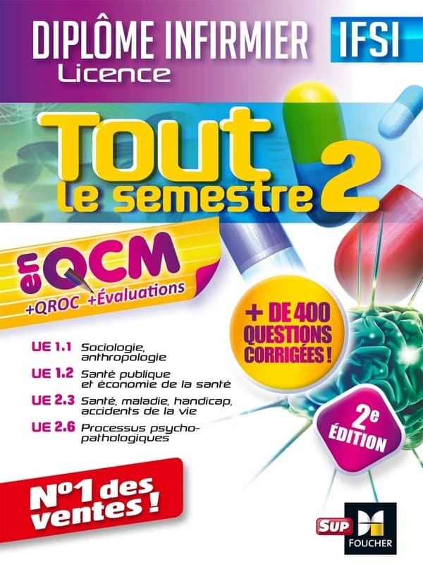 Tout le semestre 2 : en QCM + QROC + évaluations (2e éd.) [sous la direction de Kamel Abbadi] ; [coordonné par Kamel Abbadi et Marie-Noëlle Dieudonné] ; [par Priscilla Benchimol, Jacques Birouste, Nadia Ouali-Ziane, et al.]
