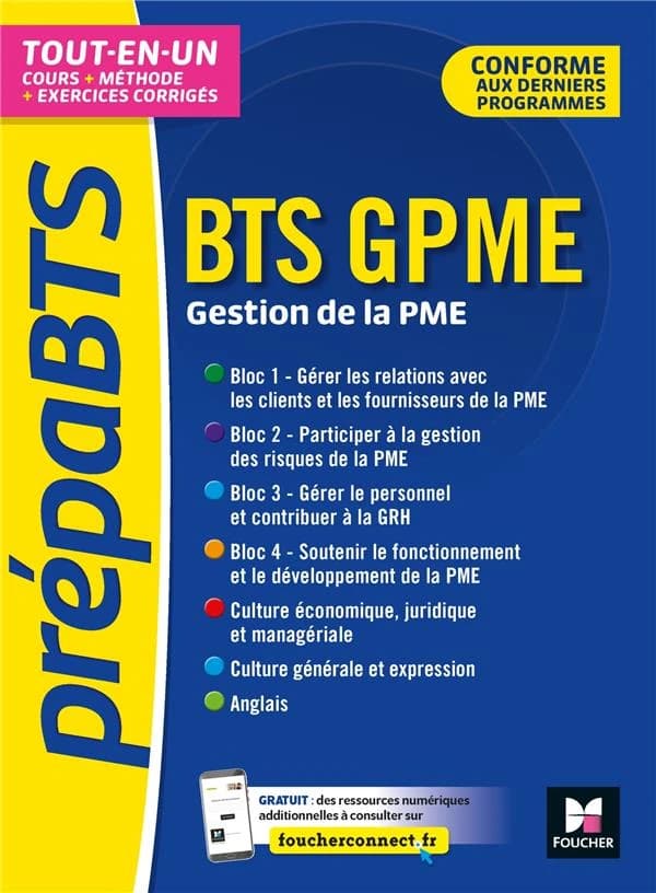 PREPABTS : BTS GPME, gestion de la PME ; tout-en-un