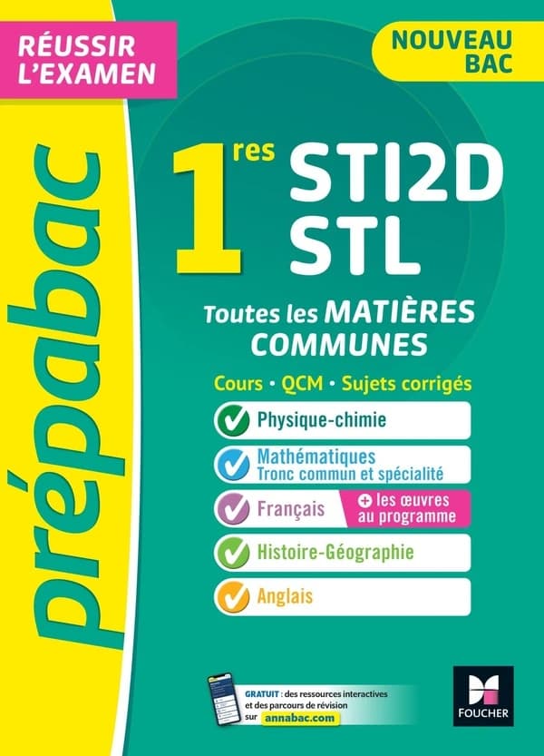 Prépabac : toutes les matières communes ; 1re STI2D