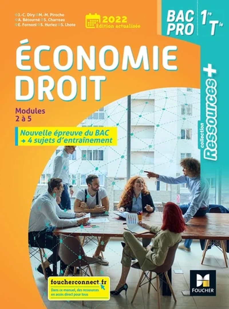 Ressources + : économie-droit ; 1re, terminale bac pro ; livre élève