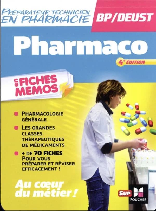 Préparateur technicien en pharmacie : pharmaco : en fiches mémos... (4e éd.) [André Le Texier] ; [sous la direction de Kamel Abbadi]