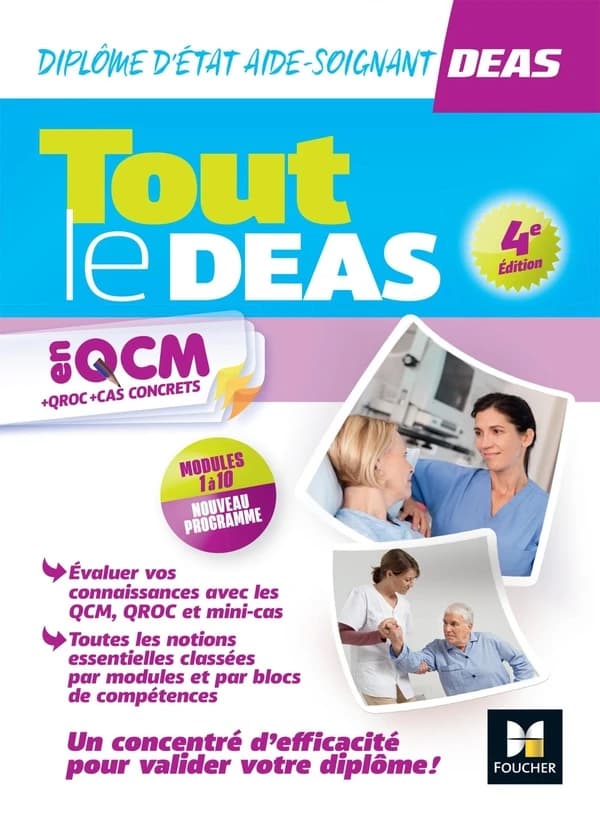 Tout le DEAS : en QCM + QROC + cas concrets : modules 1 à 10, nouveau programme... (4e éd.) [rédigé par Kamel Abbadi, Hayat Abbadi, Priscilla Benchimol, et al.]