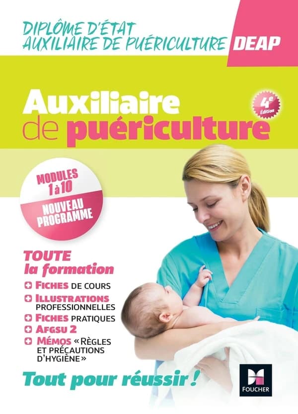 Auxiliaire de puériculture : toute la formation, modules 1 à 10 + AFSGU 2 : diplôme d'État, auxiliaire de puériculture, DEAP... (4e éd.) [sous la direction de Kamel Abbadi]
