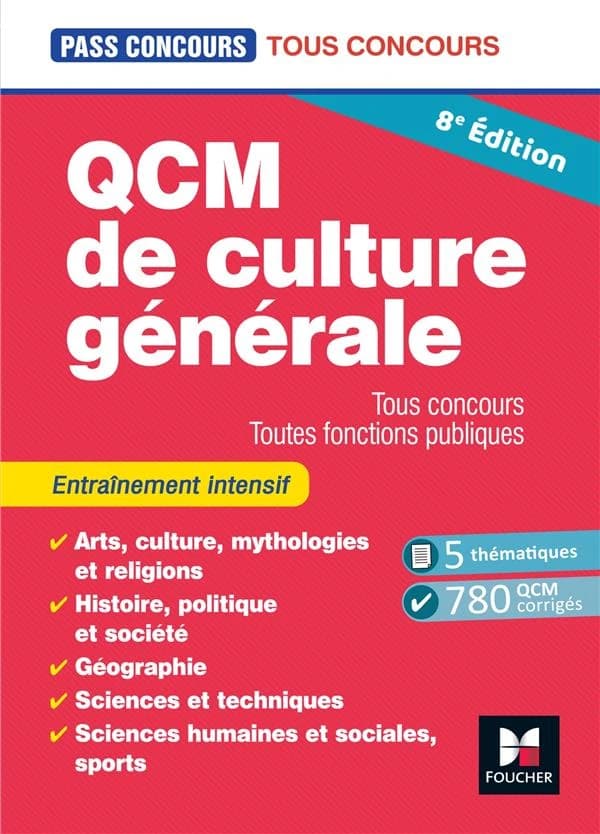 QCM de culture générale : tous concours, toutes fonctions publiques (8e éd.) Valérie Béal,... ; sous la direction de Anne Ducastel,...