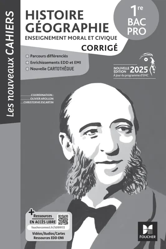 Histoire-Géographie-EMC ; 1re Bac Pro ; Corrigé