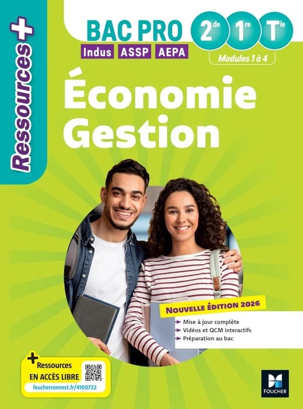 Ressources + : Économie-Gestion ; 2de, 1re, Terminale Bac Pro ; Livre élève (édition 2026)