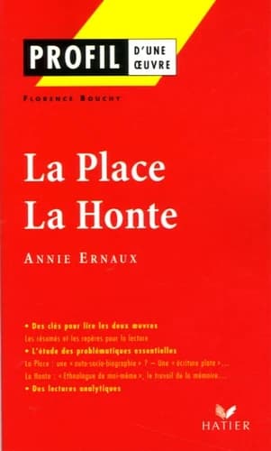 "La place" (1984), "La honte" (1997), Annie Ernaux