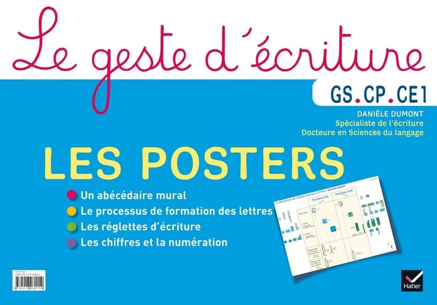 Le geste d'écriture, GS-CP-CE1 : les posters : Contient : 2 posters