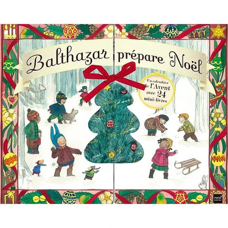Balthazar prépare Noël : calendrier de l'Avent avec 24 mini-livres