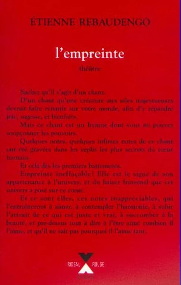 L'empreinte : ouvrage pour la scène en deux parties