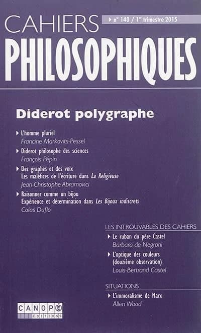 Cahiers philosophiques n.140 : Diderot polygraphe