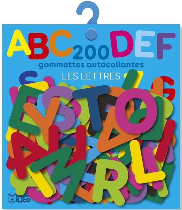 Les lettres : 200 gommettes autocollantes : [Autocollant]
