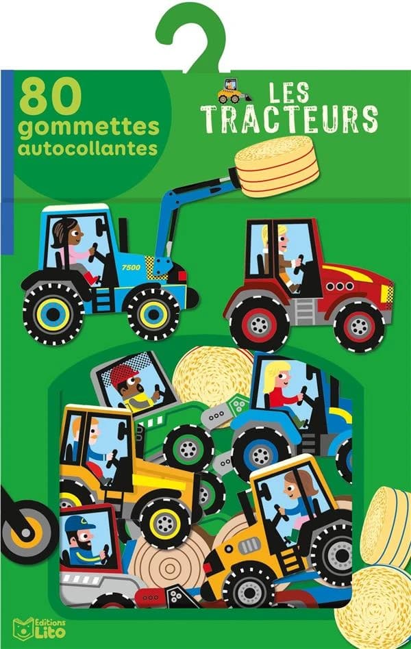 Les tracteurs - 80 gommettes autocollantes