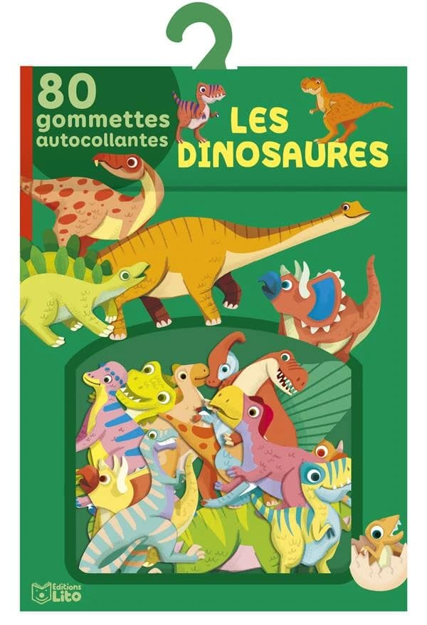 Les dinosaures - 80 gommettes autocollantes