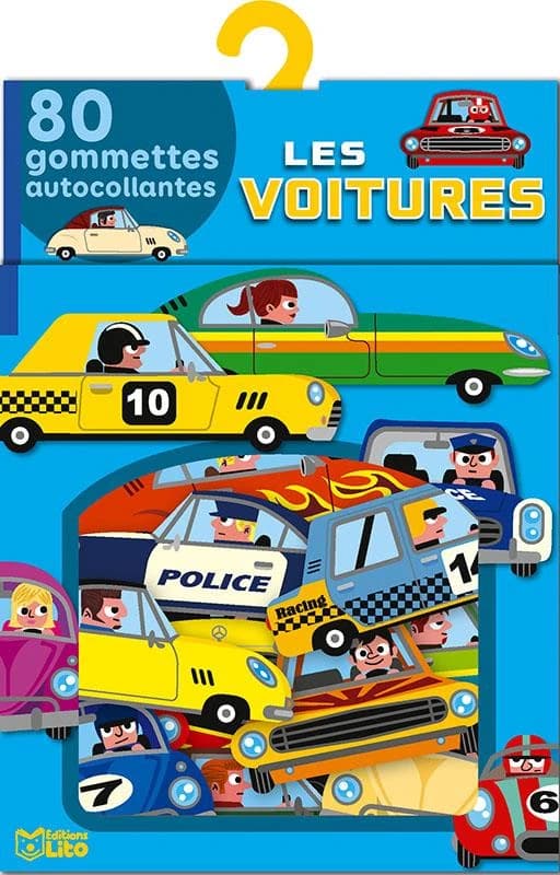 Les voitures : 80 gommettes autocollantes : [Autocollant]