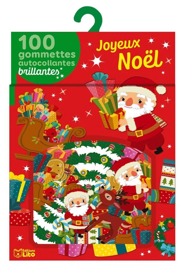 Joyeux Noël : 100 gommettes autocollantes brillantes : [Autocollant]