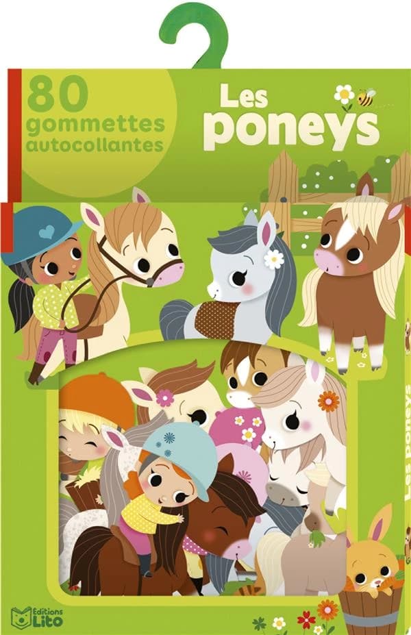 Les poneys : 80 gommettes autocollantes : [Autocollant]