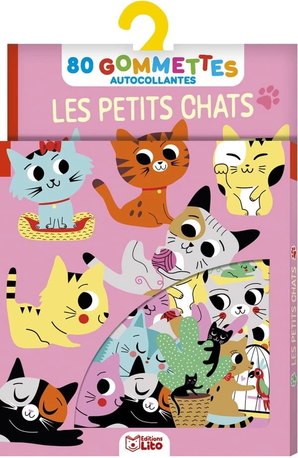 80 gommettes autocollantes : Les petits chats