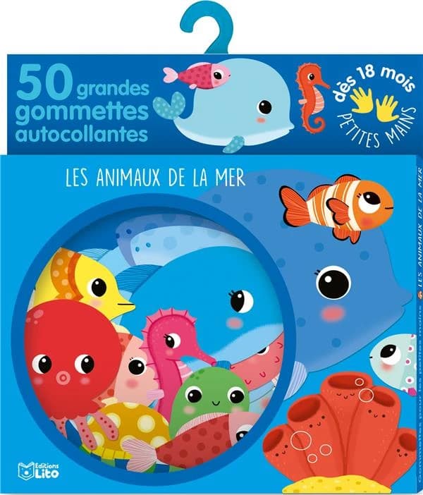 Les animaux de la mer - 50 grandes gommettes autocollantes