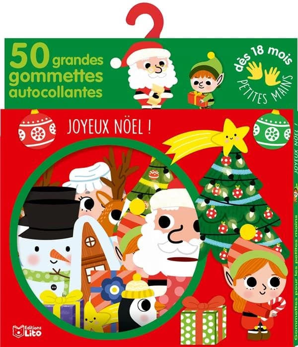 Gommettes pour les petites mains : joyeux Noël ! 50 grandes gommettes autocollantes