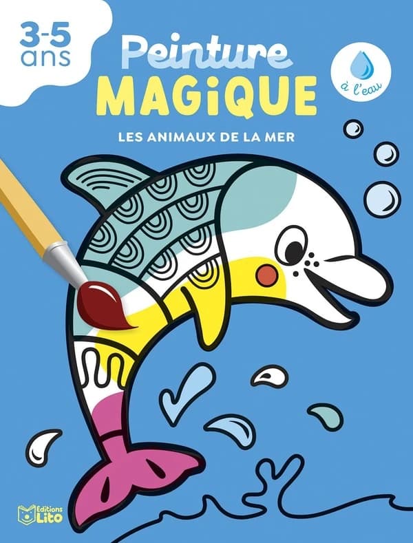Peinture magique à l'eau : Les animaux de la mer