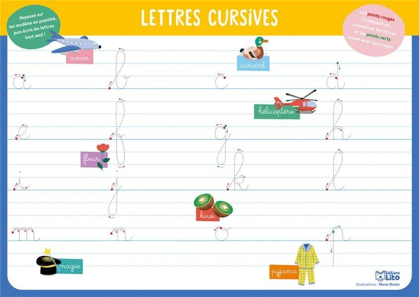 Lettres cursives : [Image didactique]