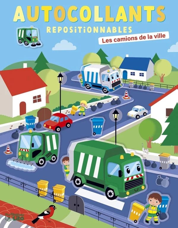 Autocollants repositionnables : les camions de la ville : [Autocollant]
