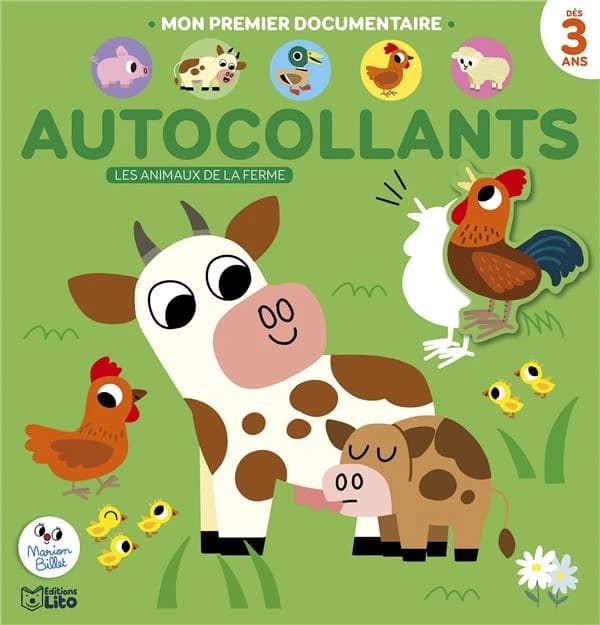 Autocollants : les animaux de la ferme : dès 3 ans : [Autocollant]