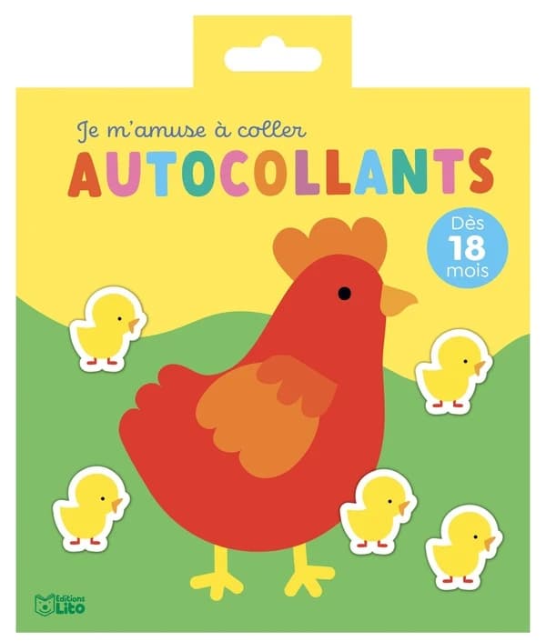 Je m'amuse à coller : Autocollants : La poule