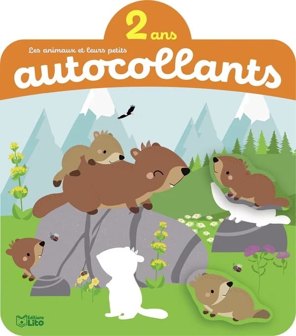 Autocollants : 2 ans : les animaux et leurs petits : [Autocollant]