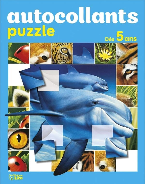 Autocollants puzzle : [le dauphin] : dès 5 ans : [Autocollant]