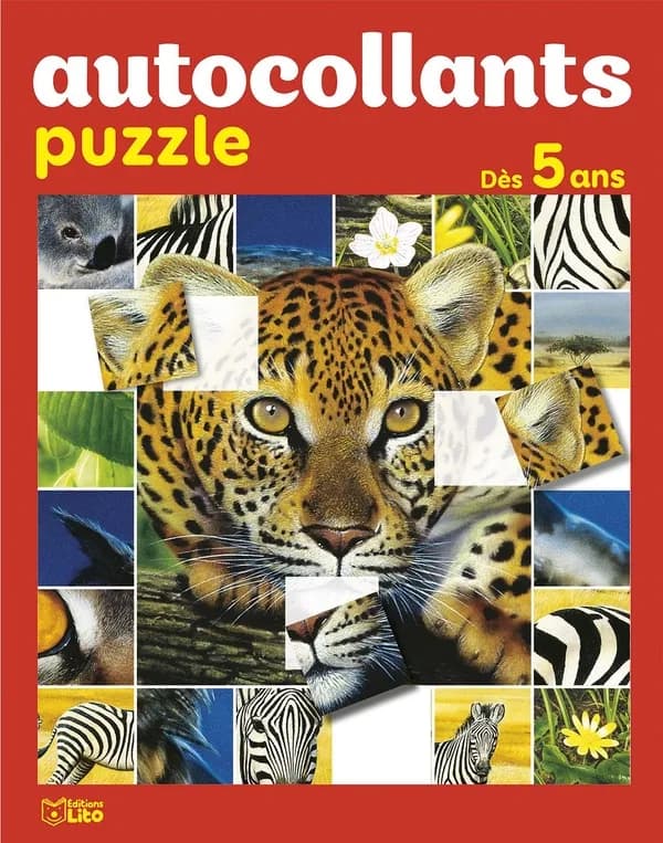 Autocollants puzzle : [la panthère] : dès 5 ans : [Autocollant]