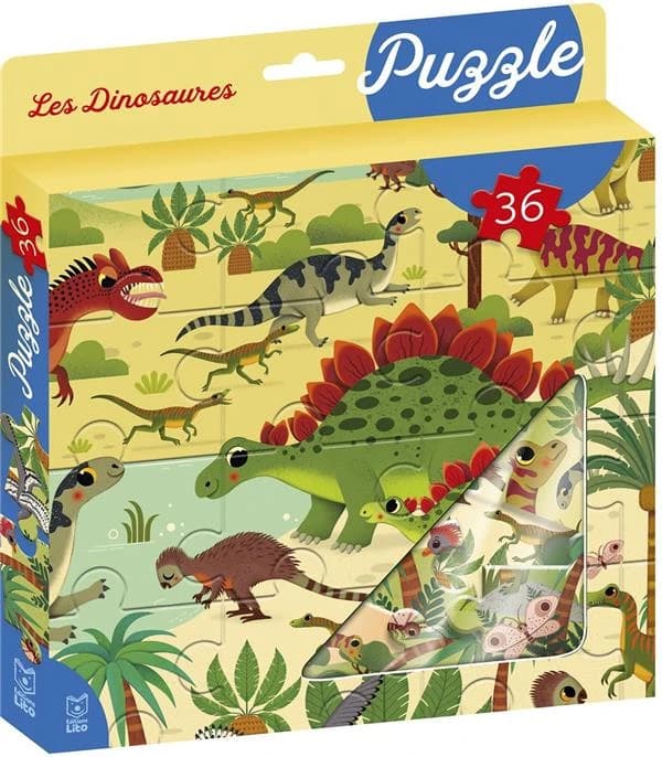 Ma boîte à puzzle : 36 pièces : les dinosaures