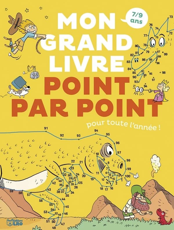 Mon grand livre de point par point : 7-9 ans : [Album à colorier]