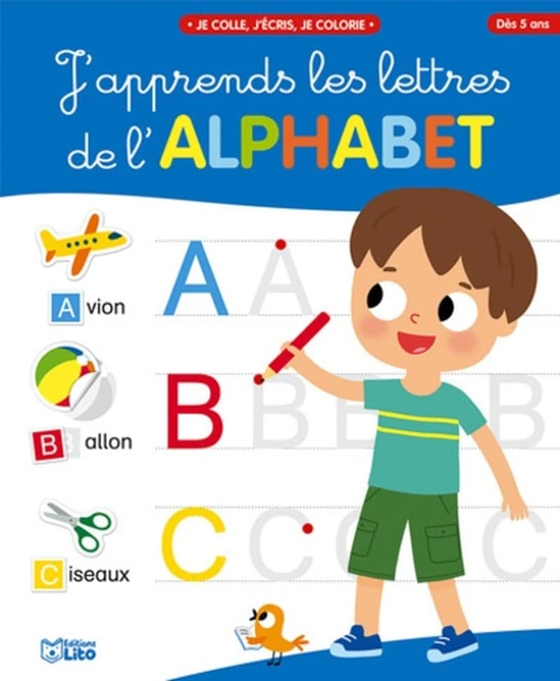 J'apprends les lettres de l'alphabet - Couverture bleue