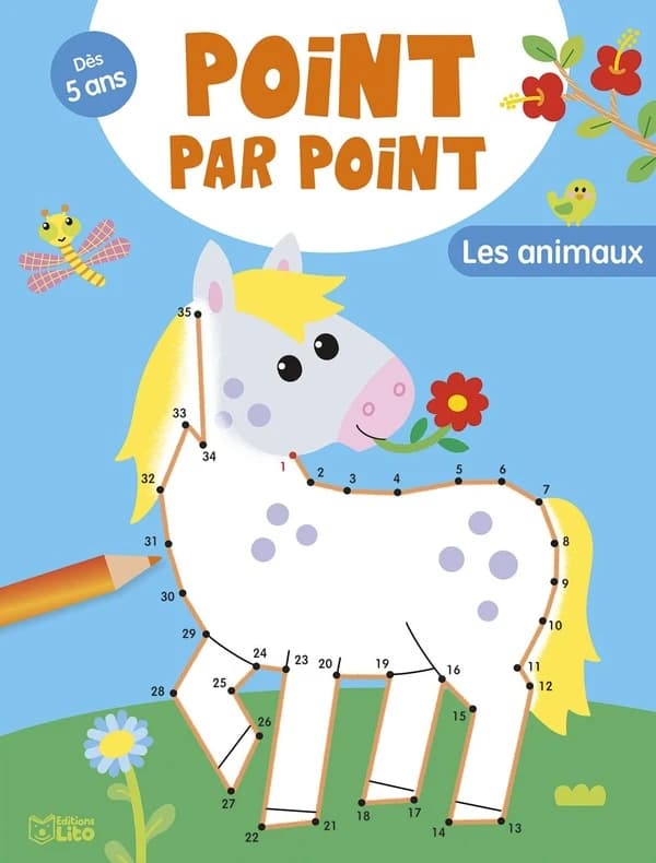 Point par point : les animaux : dès 5 ans : [Album à colorier] : Illustrations de Carole Wey