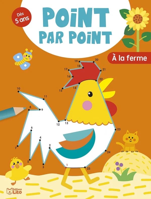 Point par point : à la ferme : 5 ans : [Album à colorier]