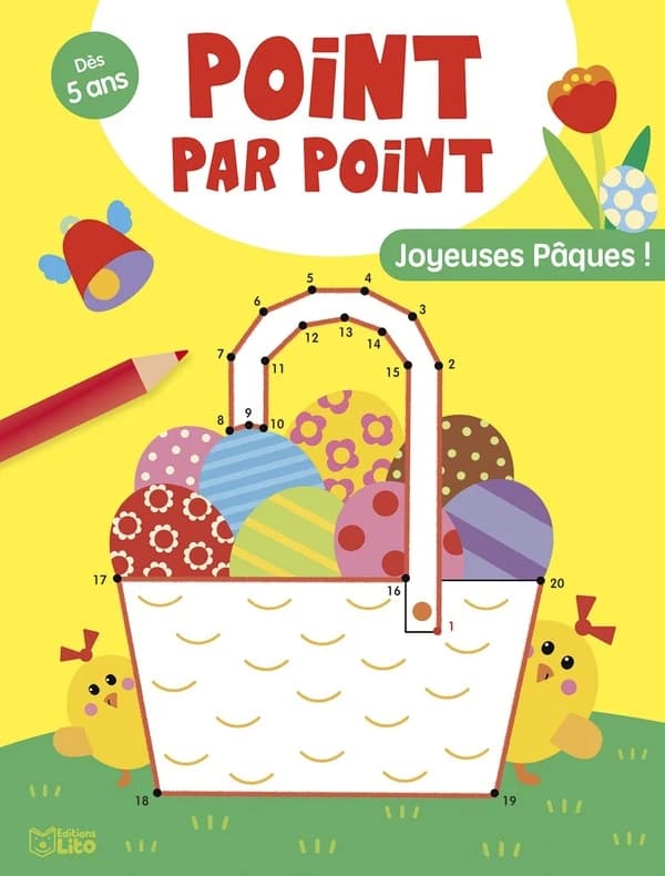 Points par points : joyeuses Pâques : dès 5 ans : [Album à colorier]