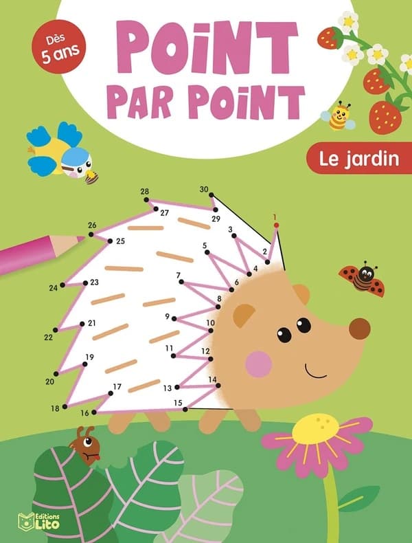 Point par point : le jardin : [Album à colorier]
