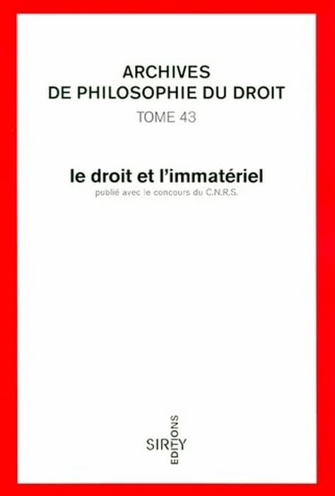 Le droit et l'immatériel